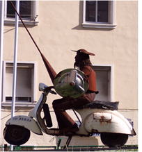 Quijote en vespa